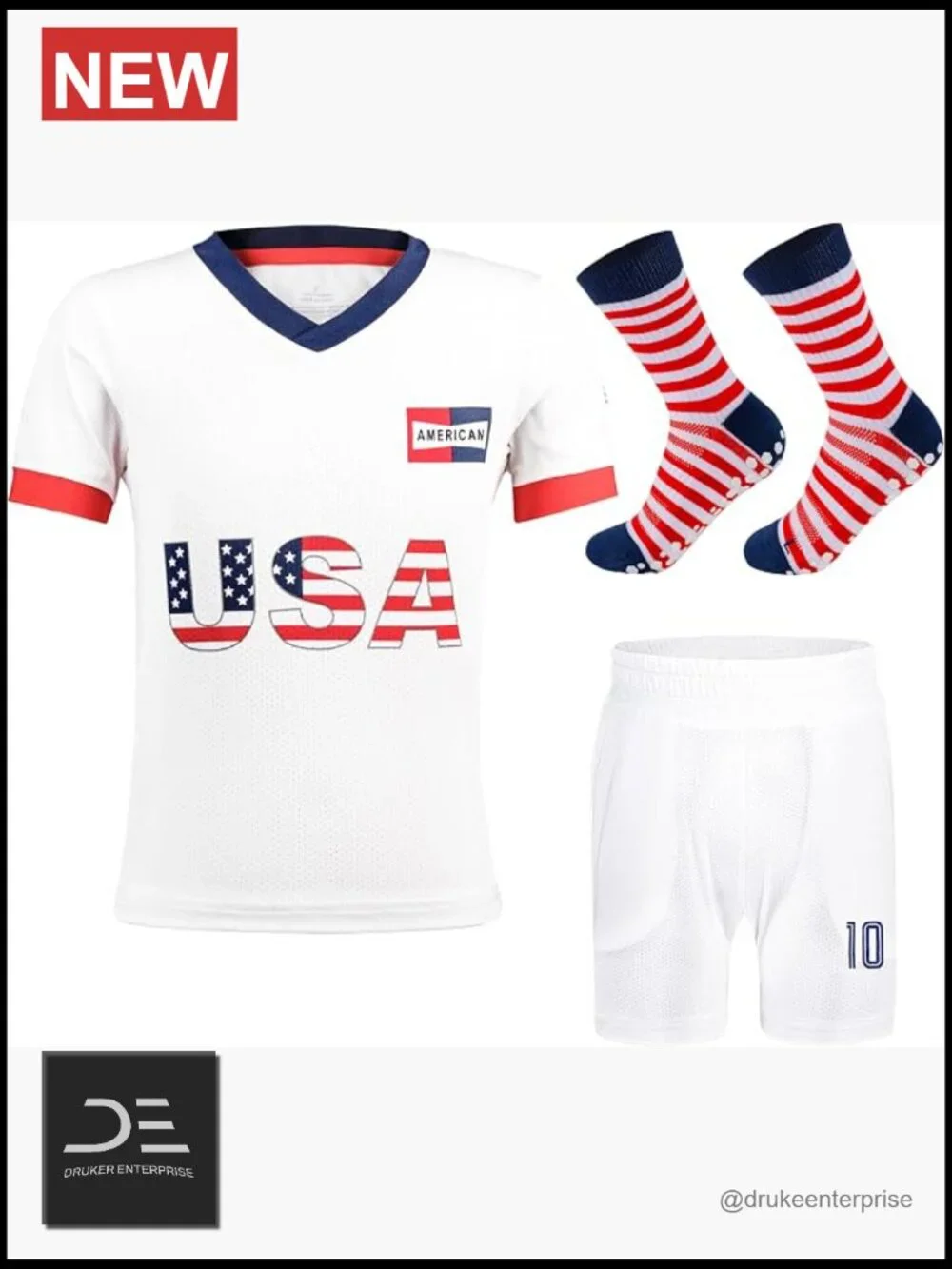 Youth Soccer Jersey Kit - Breathable Poly-Spandex Quick-Dry for Training & Games